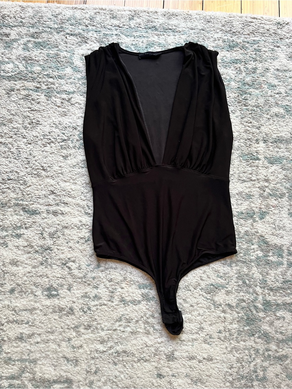 Black Plunge V-Neck Bodysuit